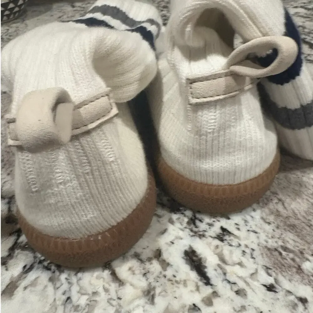 NEW Brave Pudding VARSITY STROLLS PE White Womens Sock Shoe Size 8 - Picture 7 of 8